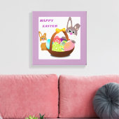 "HAPPY EASTER" BUNNY LEINWANDDRUCK (Insitu (Wohnzimmer))