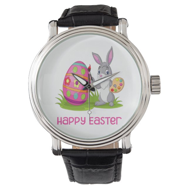 Happy Easter Bunny - Liebe Coloring- Armbanduhr (Vorderseite)