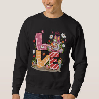 Happy Easter Bunny LOVE Gnome  Easter Egg Hunting  Sweatshirt