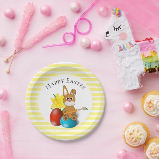 Happy Easter Bunny mit Holiday Eggs Party Pappteller (Party)