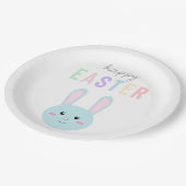 Happy Easter Bunny Niedlich Simple Pastel Modern Pappteller (Schrägansicht)