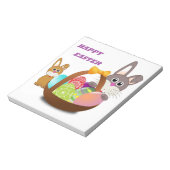 "HAPPY EASTER" BUNNY NOTIZBLOCK (Rotiert)