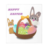 "HAPPY EASTER" BUNNY NOTIZBLOCK (Vorderseite)