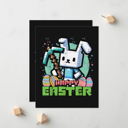 Happy Easter Bunny Pixel Game  Ankündigung (Vorderseite/Rückseite Beispiel)