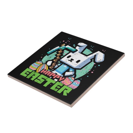 Happy Easter Bunny Pixel Game  Fliese (Seite)