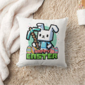 Happy Easter Bunny Pixel Game Gaming Gamer Boys Ki Kissen (Decke)