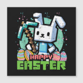 Happy Easter Bunny Pixel Game  Magnetkarte (Vorderseite)