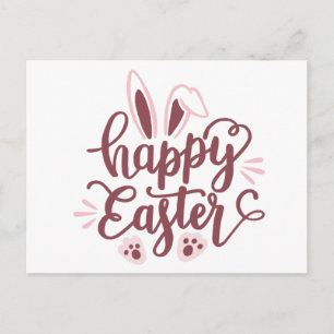 Happy Easter Bunny Postcard - Niedlicher Frühlings Postkarte