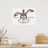 "HAPPY EASTER" BUNNY POSTER (Küche)