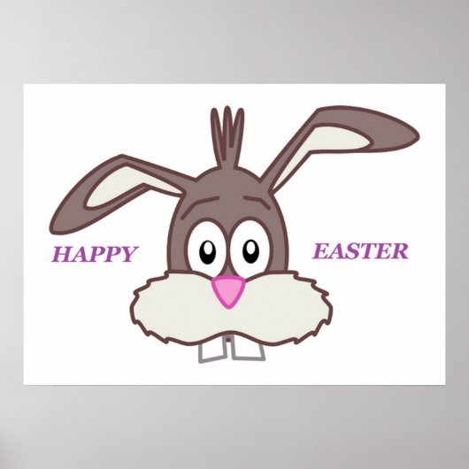 "HAPPY EASTER" BUNNY POSTER (Vorne)