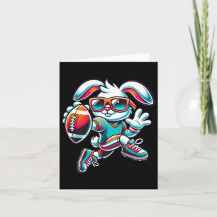 Happy Easter Bunny Quarterback Receiver Football B Karte