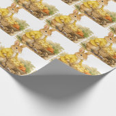 Happy Easter Bunny Rabbit Baby Shower Geschenkpapier (Ecke)