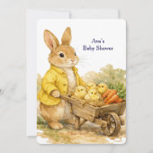 Happy Easter Bunny Rabbit Baby Shower Invitation Einladung (Vorderseite)