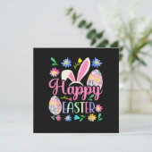Happy Easter Bunny Rabbit Face Funny (Stehend Vorderseite)