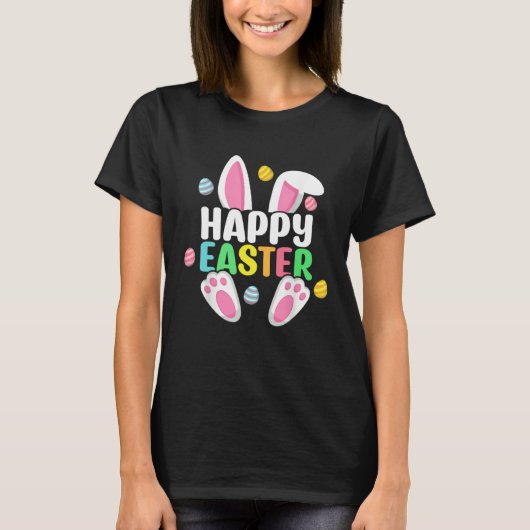 Happy Easter Bunny Rabbit Face Funny Easter Day Wo T-Shirt (Vorderseite)