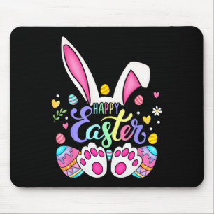 Happy Easter Bunny Rabbit Face Funny Ostertag Wo Mousepad