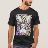 Happy Easter Bunny Rabbit Leopard Animal Print Bub T-Shirt (Vorderseite)