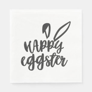 Happy Easter Bunny Rabbit Oars Funny Ostertag Wo Serviette