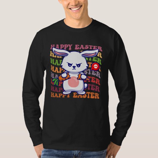 Happy Easter Bunny Rainbow Rabbit Easter Egg Hunt T-Shirt (Vorderseite)