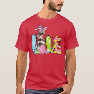 Happy Easter Bunny Schnauzer Dog Egg Liebe Ostern T-Shirt