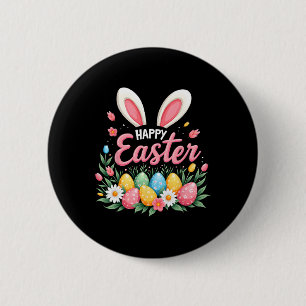 Happy Easter Bunny Spring Easter Easter Easter Fra Button
