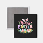 Happy Easter Bunny Spring Easter Easter Easter Fra Magnet (Vorderseite/Rückseite)