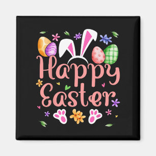 Happy Easter Bunny Spring Ostereier Osterfeier Shi Magnet