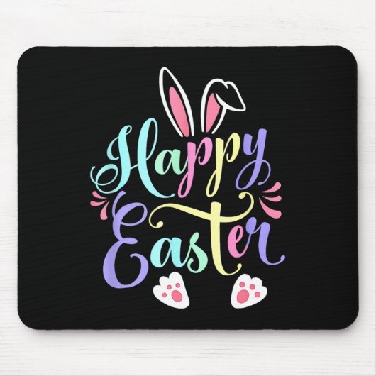 Happy Easter Bunny Spring Ostereier Osterfeier Shi Mousepad (Vorne)