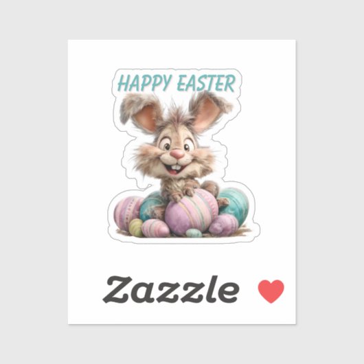 Happy Easter Bunny Sticker (Blatt)