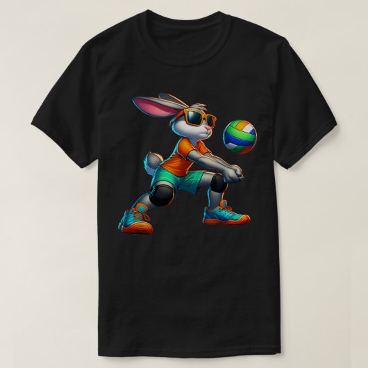 Happy Easter Bunny Volleyball Spieler Lover Sport T-Shirt (Design vorne)