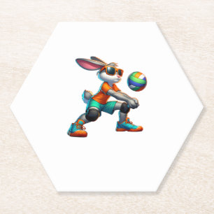 Happy Easter Bunny Volleyball Spieler Lover Sport  Untersetzer