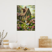 Happy Easter Bunny Wall Art Poster (Küche)