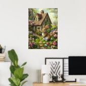 Happy Easter Bunny Wall Art Poster (Heimbüro)