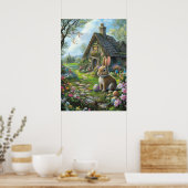 Happy Easter Bunny Wall Art Poster (Küche)