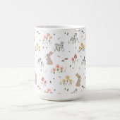 Happy Easter Bunny Wildblumen Niedlich Rabbit Urla Kaffeetasse (Mittel)