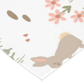 Happy Easter Bunny Wildblumen Niedlich Rabbit Urla Kurzer Tischläufer (Ecke)