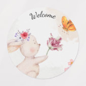 Happy Easter- bunny with butterfly Etiketten (Design 1)