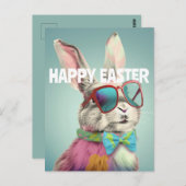Happy Easter Bunny with Sunglasses Funny Postkarte (Vorne/Hinten)