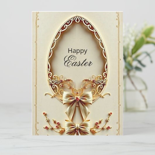 Happy Easter Card (Stehend Vorderseite)