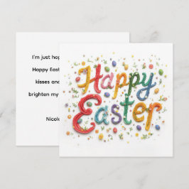 Happy Easter CarD Colorful personalized card Feiertagskarte