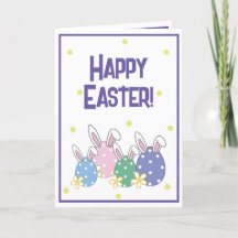 Happy Easter Card - Ei & Bunny Ears - Jegliche Far