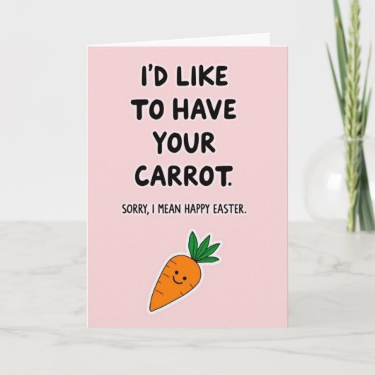 Happy Easter Carrot Card Karte (Vorderseite)