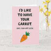 Happy Easter Carrot Card Karte (Gelbe Blume)