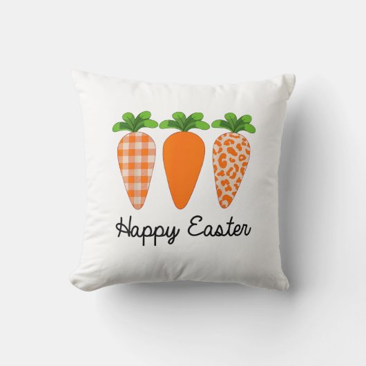 Happy Easter Carrot Cute Easter T-Shirt Kissen (Vorderseite)
