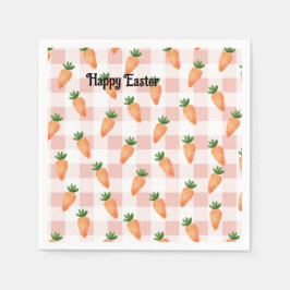 Happy Easter Carrots Serviette