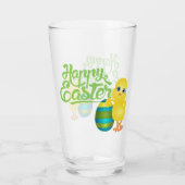 Happy Easter Chick and Egg Glass Glas (Rückseite)