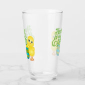 Happy Easter Chick and Egg Glass Glas (Links)