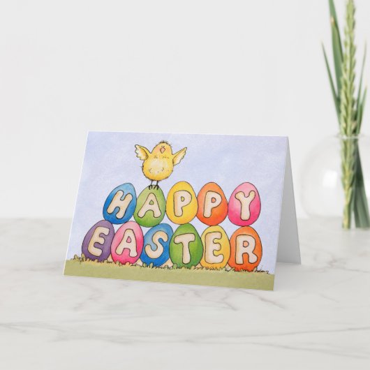 Happy Easter Chick - Greeting Card Feiertagskarte (Vorderseite)