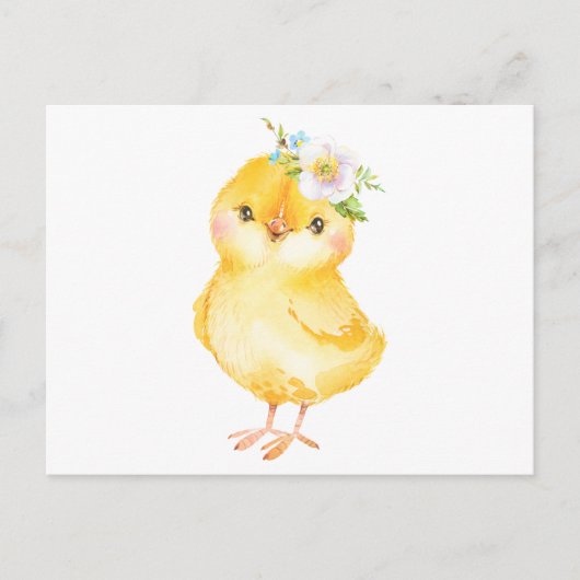 Happy Easter Chick Postcard Postkarte (Vorderseite)