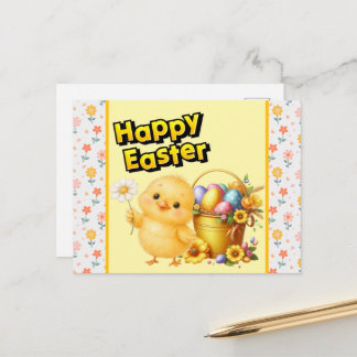 Happy Easter Chick  Postkarte